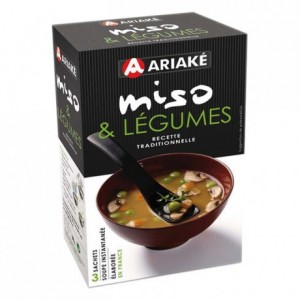Miso and vegetable instant soup 3 sachets