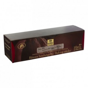 Dark chocolate extruded bâtons boulangers 44% cacao (300 sticks 1,6 kg box)