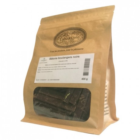 Dark chocolate extruded bâtons boulangers 44% cacao (75 sticks  400g box)