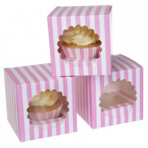 Boîtes 1 cupcake House of Marie Circus Pink 3 pièces