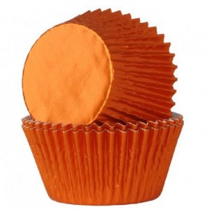 Caissettes House of Marie Foil Orange 24 pièces