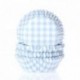 House of Marie Baking cups Gingham Pastel Blue pk/50