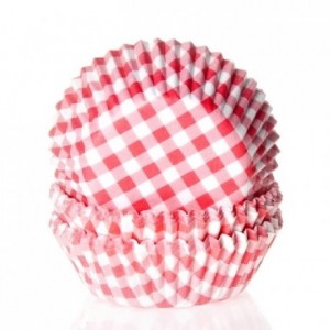 Caissettes House of Marie Gingham Red 50 pièces