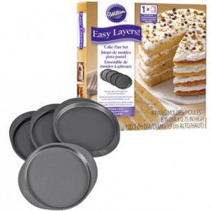 Wilton Cake Pan Easy Layers -20cm- Set/4