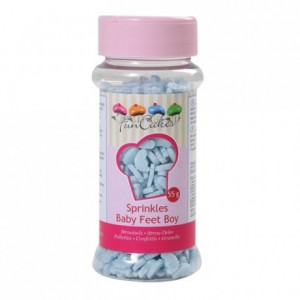 Pieds de bébé garçon en sucre FunCakes 55 g