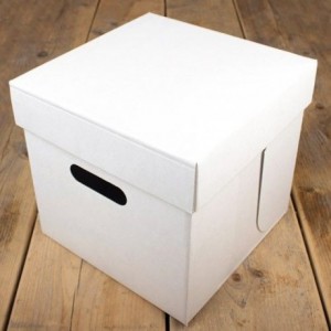 FunCakes Cake Box -Blanco 25.5x25.5x25cm
