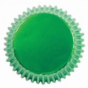 Caissettes à cupcakes PME Metallic Green par 30