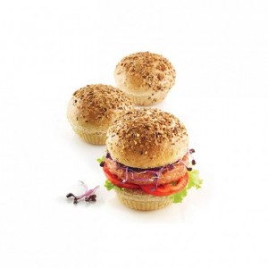 Burger Bread perforated silicone mould Ø 80 x 20 mm