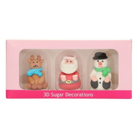 FunCakes Sugar Decorations 3D Christmas Figures Set/3