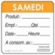 Labels UBD "samedi" orange (500 pcs)