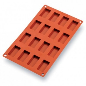 Silicone mould Gastroflex 16 financiers 49 x 25 mm