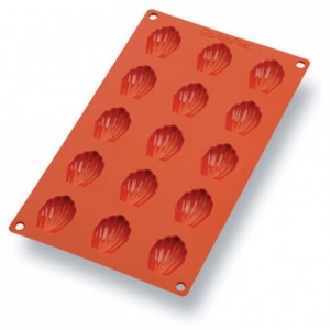 Silicone mould Gastroflex 15 madeleines 44 x 34 mm