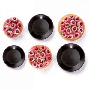 Plain round tartlet mould Exoglass Ø 90 mm H 13 mm (12 pcs)