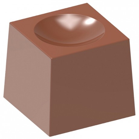 Moule 24 bonbons carrés creux en polycarbonate pour chocolat