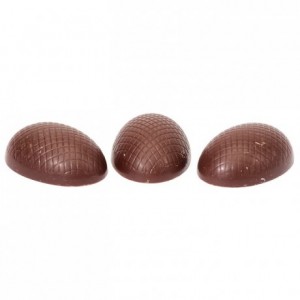 Chocolate mould polycarbonate 45 half eggs striated