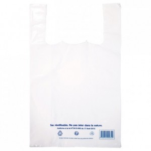 Carrier bag LDPE white 280 x 480 mm (500 pcs)