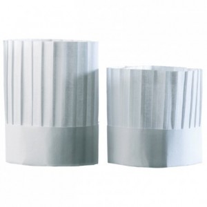 Chef pleated chef's hat with top H 300 mm (10 pcs)