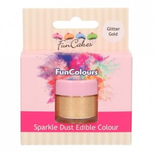 FunCakes Edible FunColours Sparkle Dust Glitter Gold