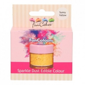 FunCakes Edible FunColours Sparkle Dust Sunny Yellow