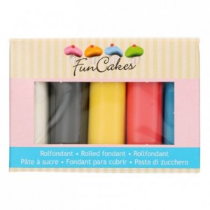 FunCakes Rolled Fondant Multipack Primary Colours 5x100g